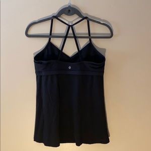 lululemon black shelf bra tank top